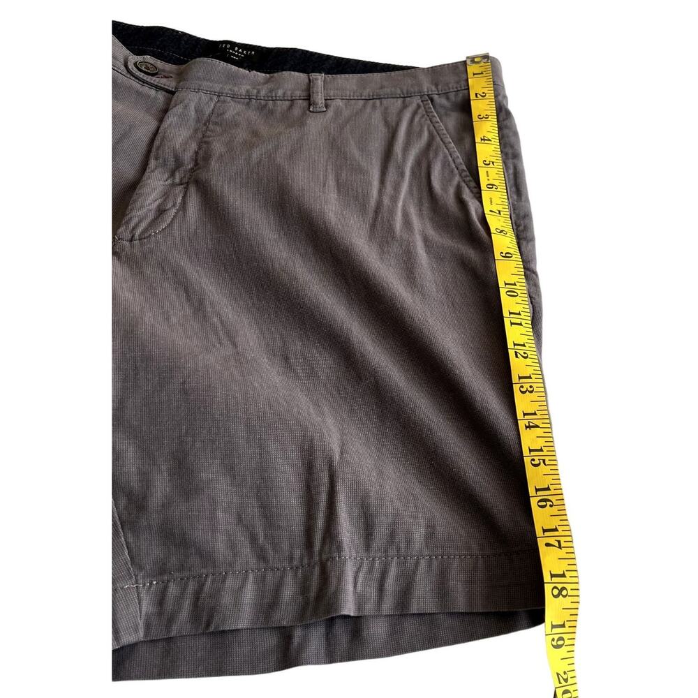 Ted Baker London Mens Chino Shorts Taupe Gray Flat Front Size 38 Waist - Picture 6 of 10